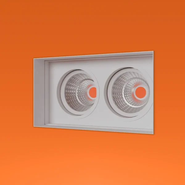 Embutido de teto Zênite Square 70 Dual