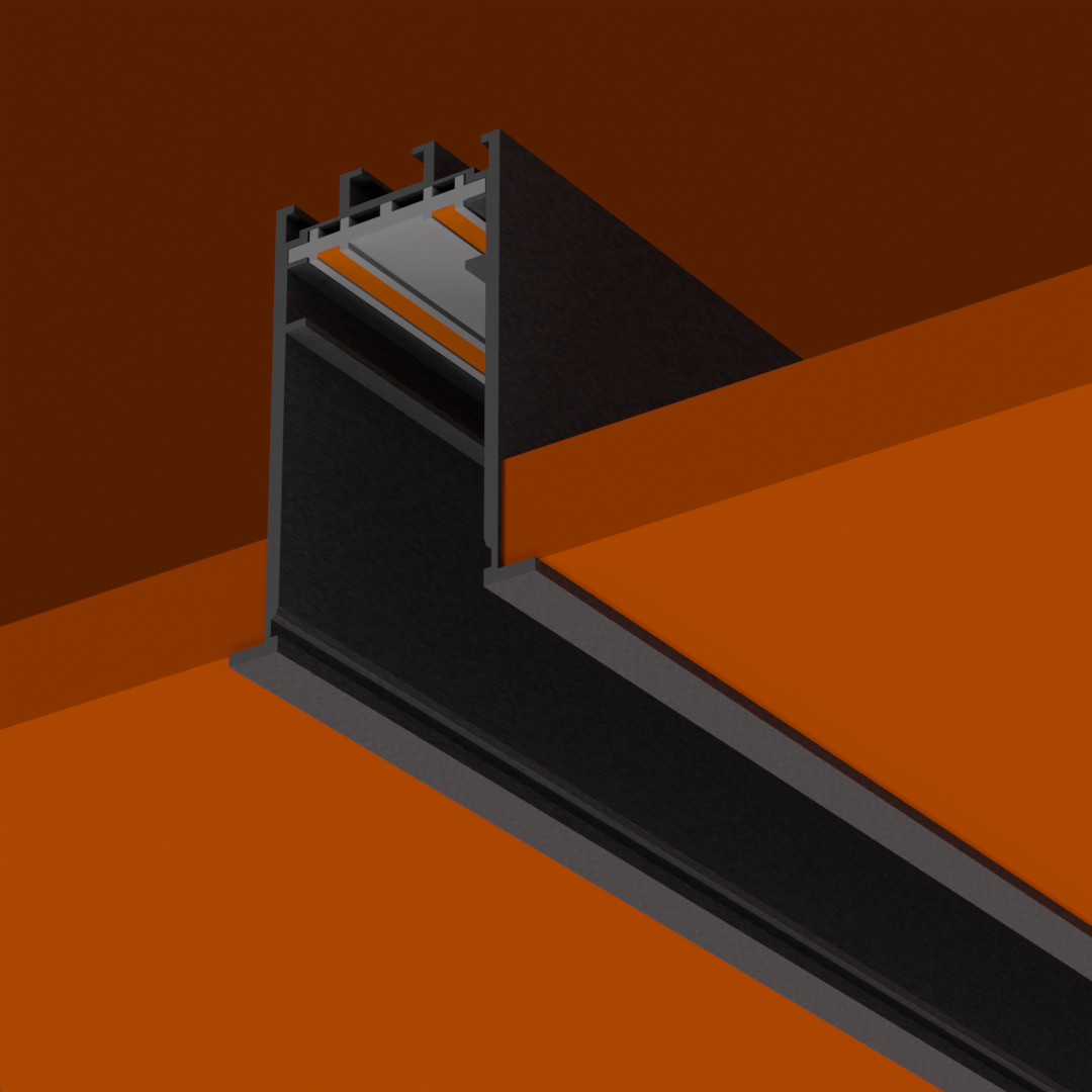 Trilho Smart Embutir Micro Borda No Frame