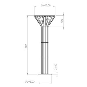 Desenho técnico Coluna Eiffel M - Alloy